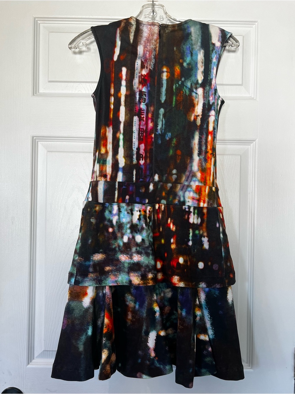 Price firm - Alexander McQueen Multicolor Abstract Print Mini Dress - Picture 4 of 6